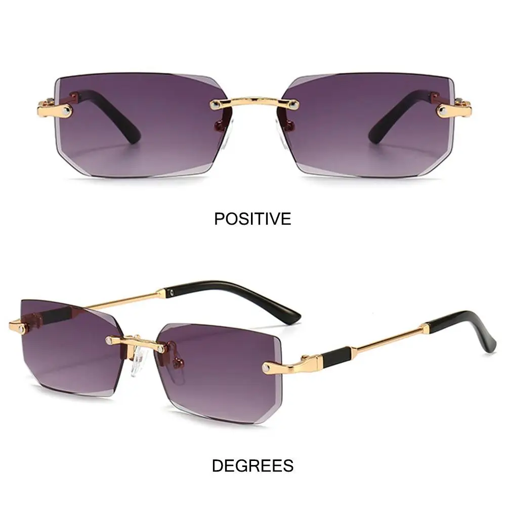 Uv400 randlose rechteckige sonnenbrille mode y2k rahmenlose sonnenbrille für frauen und männer – Detail 16