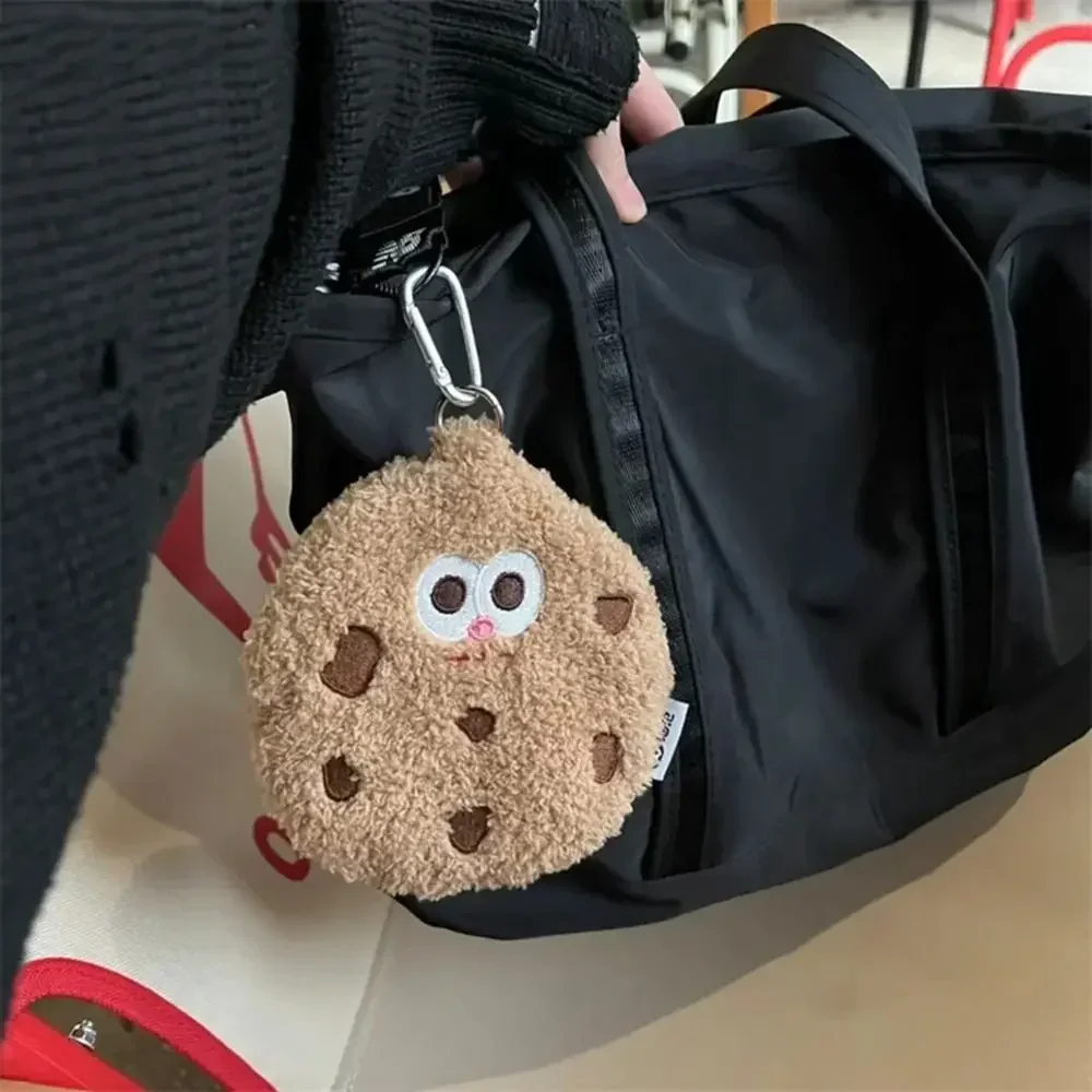 Creative Student Headset Storage bag Casual Funny Expression Couple Card Bag Cookies Plush Lanyard Coin Purse