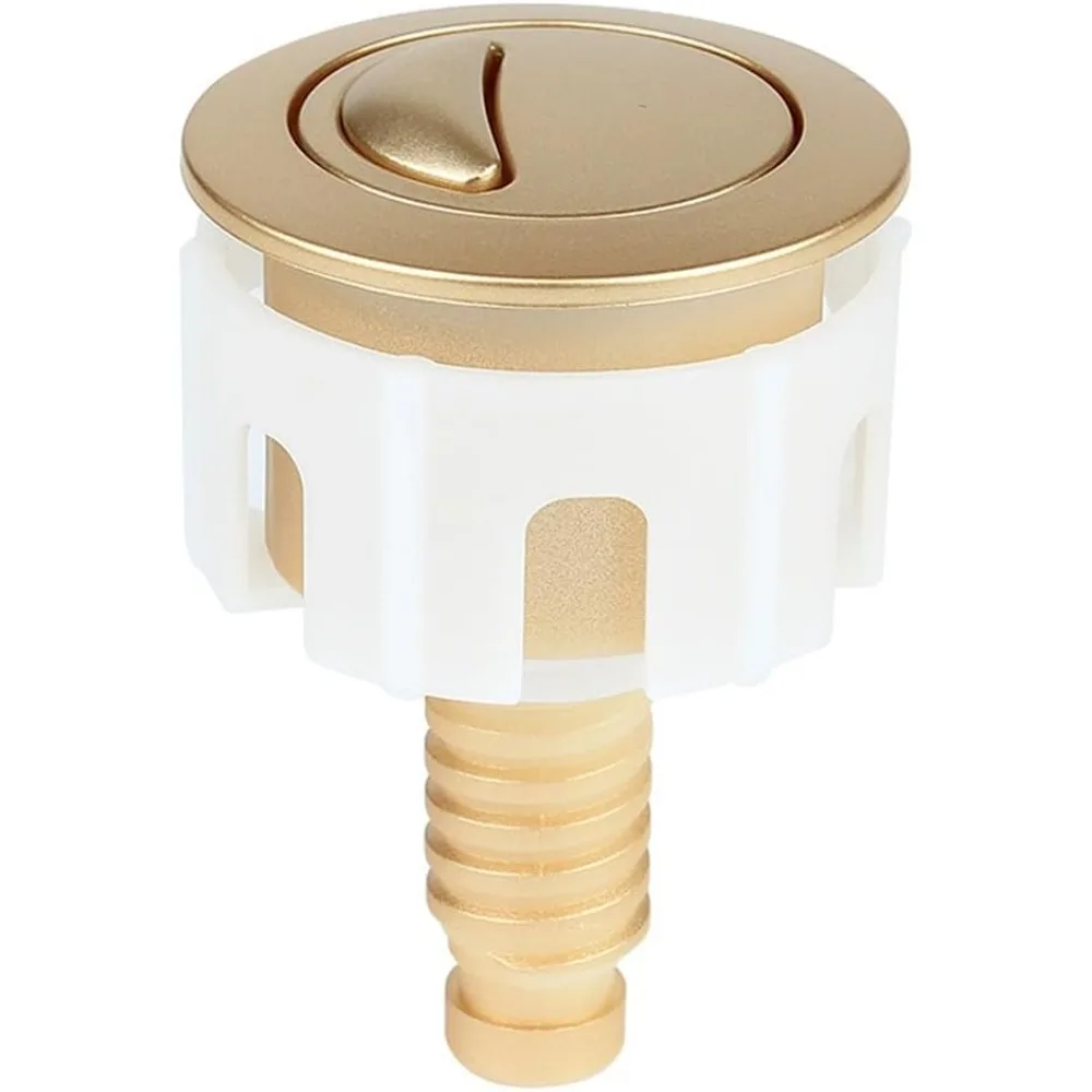 

Golden Plated Toilet Flush Button, Cistern Flusher Replacement Push Button, Easy Install Modern Bathroom Upgrade Parts