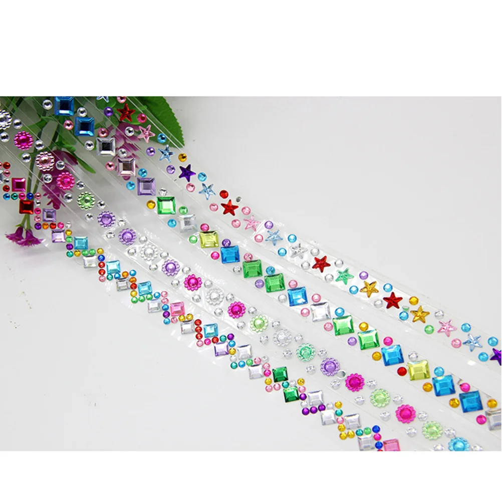

DIY 3D Acrylic Rhinestone Tape 1.2m-1.8m Mixed No Damage Walls Furniture Vibrant Journals Planners