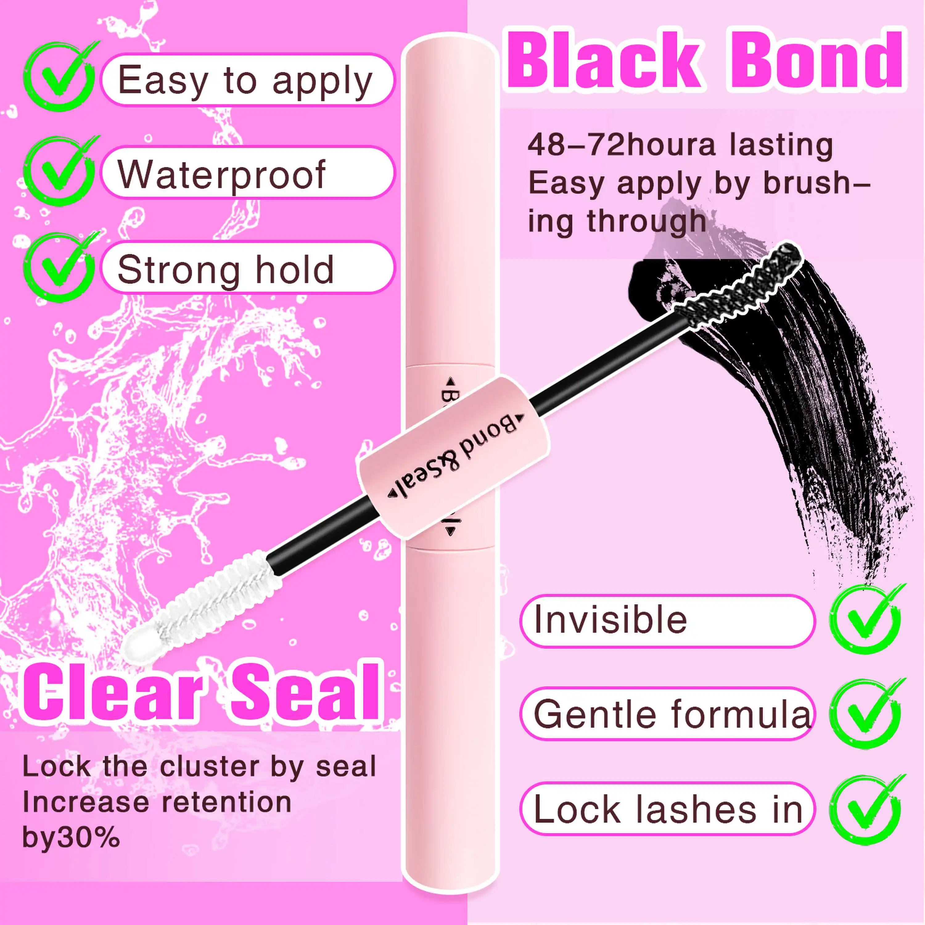 あなたの頼りになるまつげ接着剤キット – 選べる3種類のまつげ接着剤、防水、無香料、簡単！