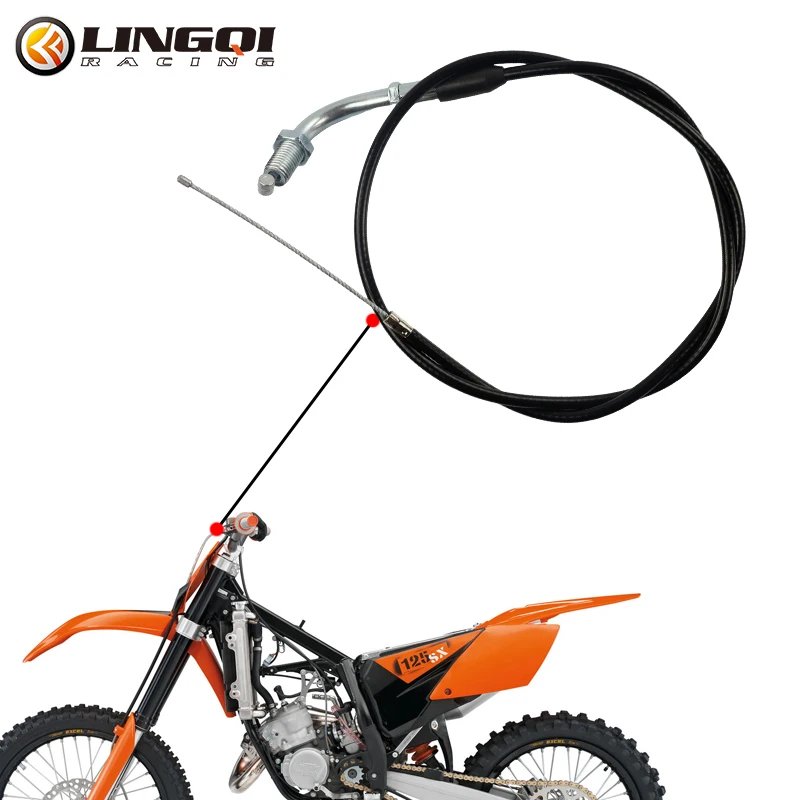 LESQUE Bent Head Gas Throttle Oil Cable For 49cc 50cc 60cc 70cc 80cc Motorcycle Dirt Pit Bike ATV 900mm 1000mm 1080mm 1280mm