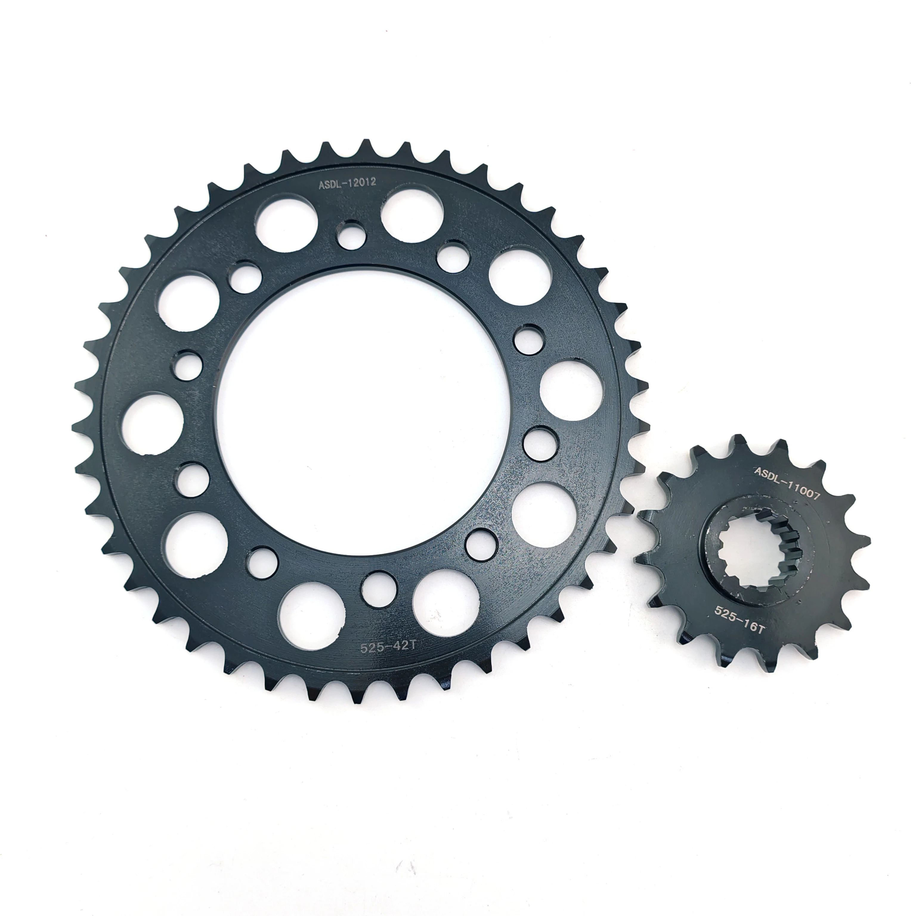 

Подходит для Honda CB650F 2015-2023, комплект цепи и звездочек (большая и малая) для модификации цепной передачи 525-42T