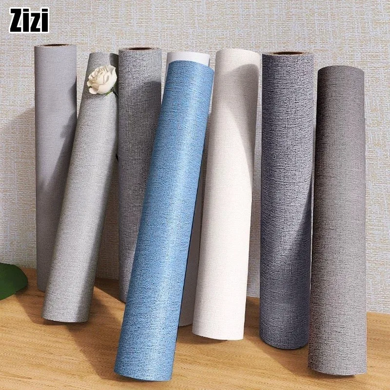 

Обои из искусственной травы, льняные текстурированные самоклеящиеся водонепроницаемые контактные обои для спальни, гостиной, декора стен