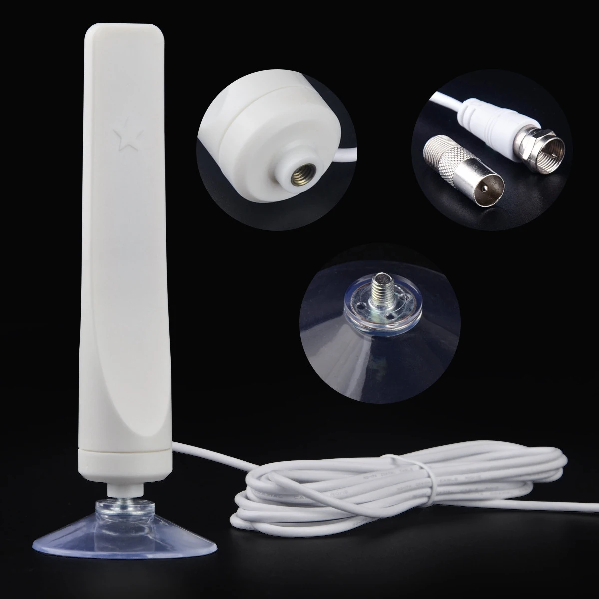 X12A-Indoor Digital HDTV Antenna TV 50 Miles Range Radius Amplifier DVB-T2 Clear Satellite Dish Signal Receiver Aerial