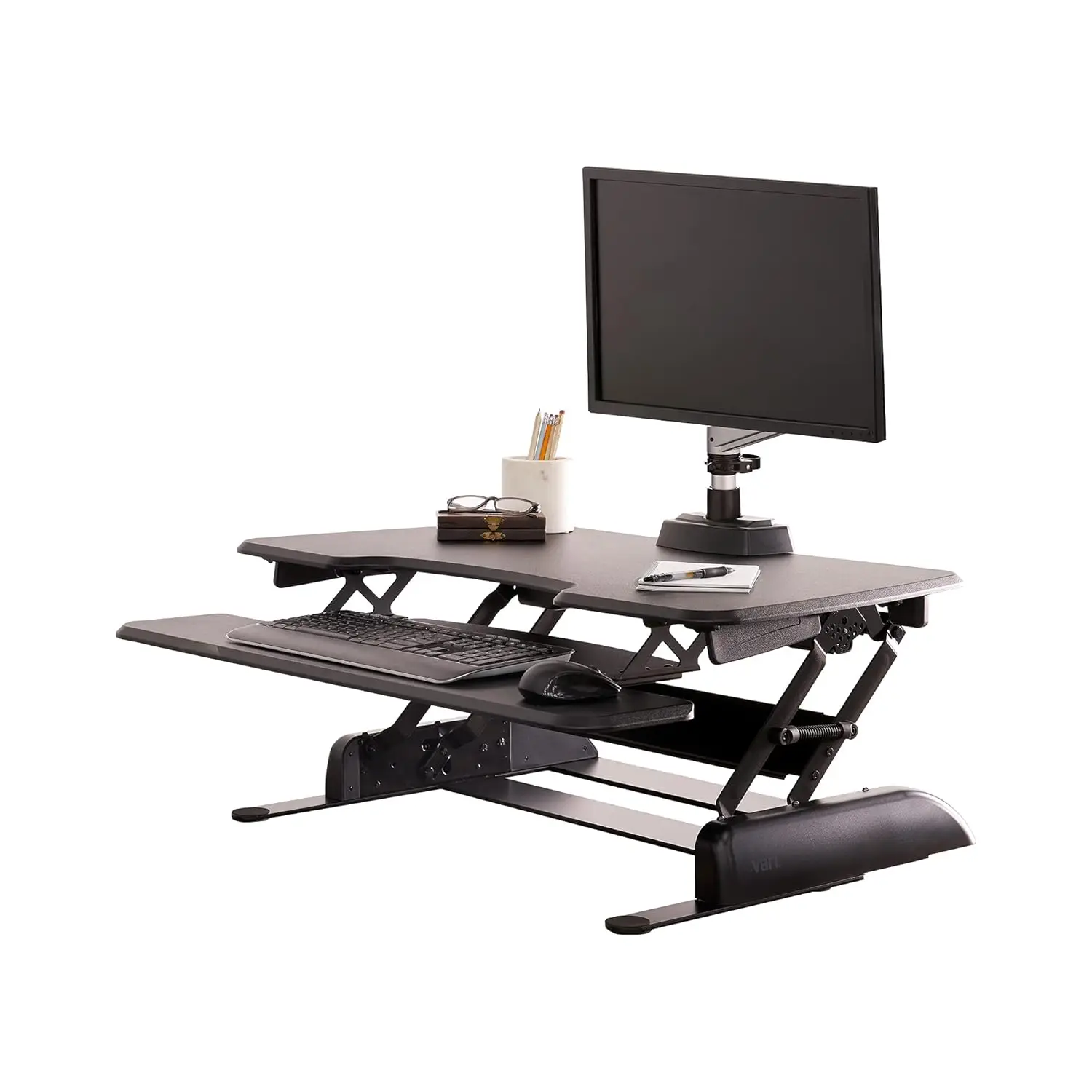 

Desk Essential 36 - Two-Tier Standing Desk Converter for Monitor & Accessories - Height Adjustable Sit Stand Desk, Customized