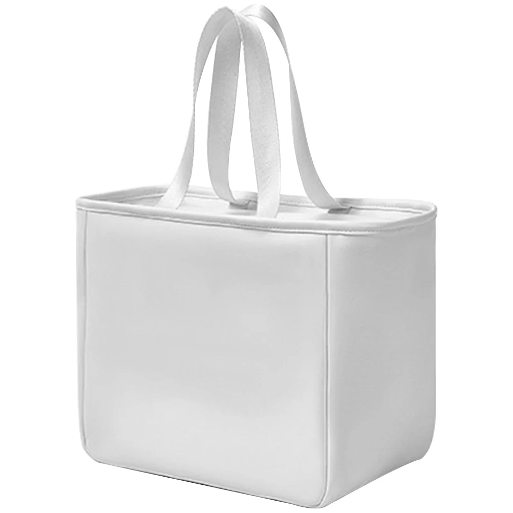 

Bento Bag White Insulated Lunch Box Travel Tote Reusable Bags Portable Miss The