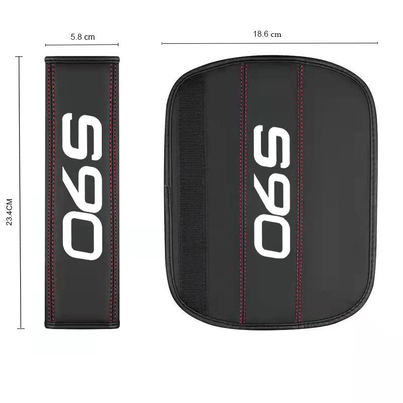 غطاء حزام مقعد من جلد البقر بطبقة علوي ، إكسسوارات سيارات ، فولفو C30 C70 S40 S60 S80 S90 XC90 XC70 XC60 V40 V60 V70 V90 R تصميم #3