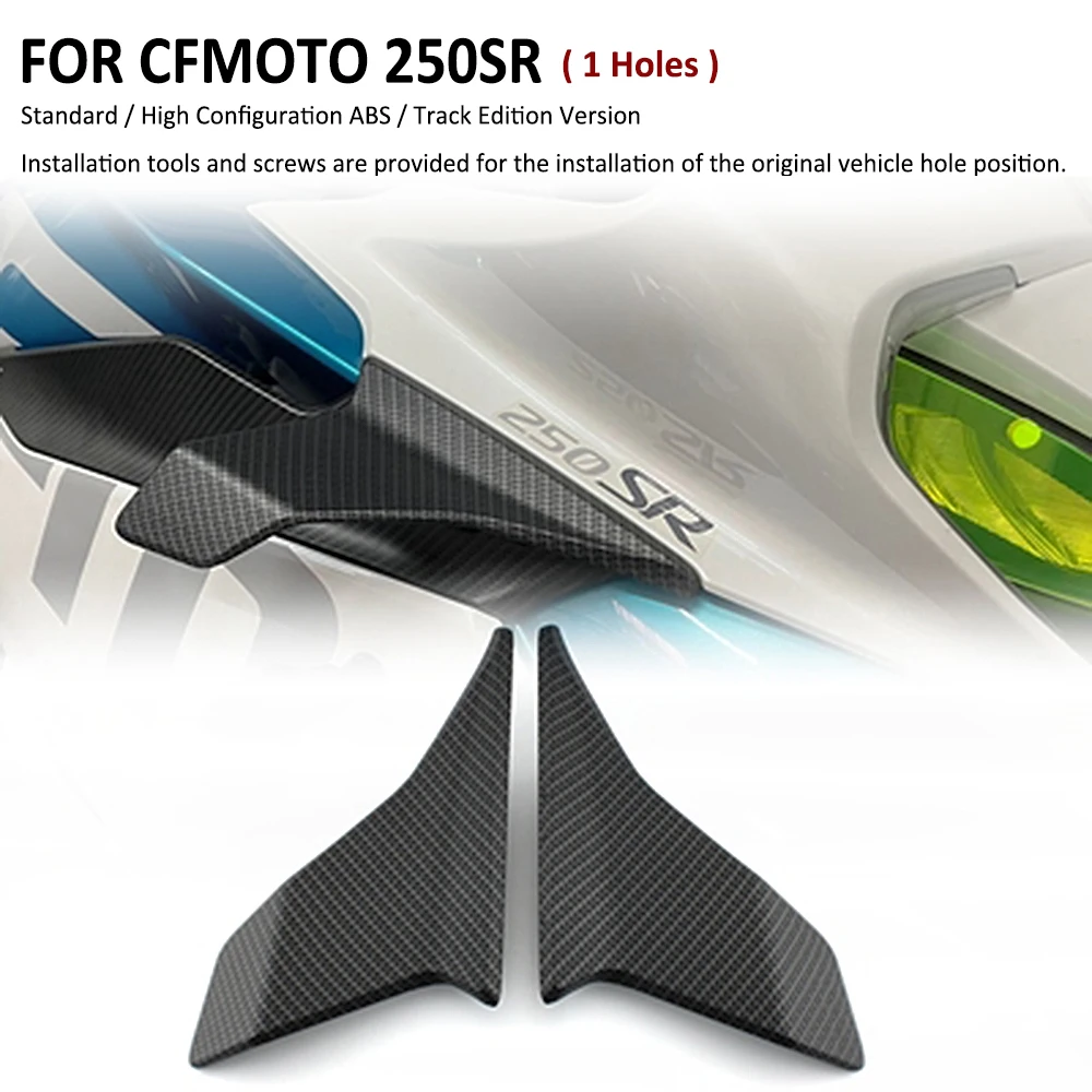 FOR CFMOTO CF250SR CF 250SR 250 SR 300SR Motorcycle Parts Side Downforce Naked Spoilers Fixed Winglet Fairing Wings Deflectors