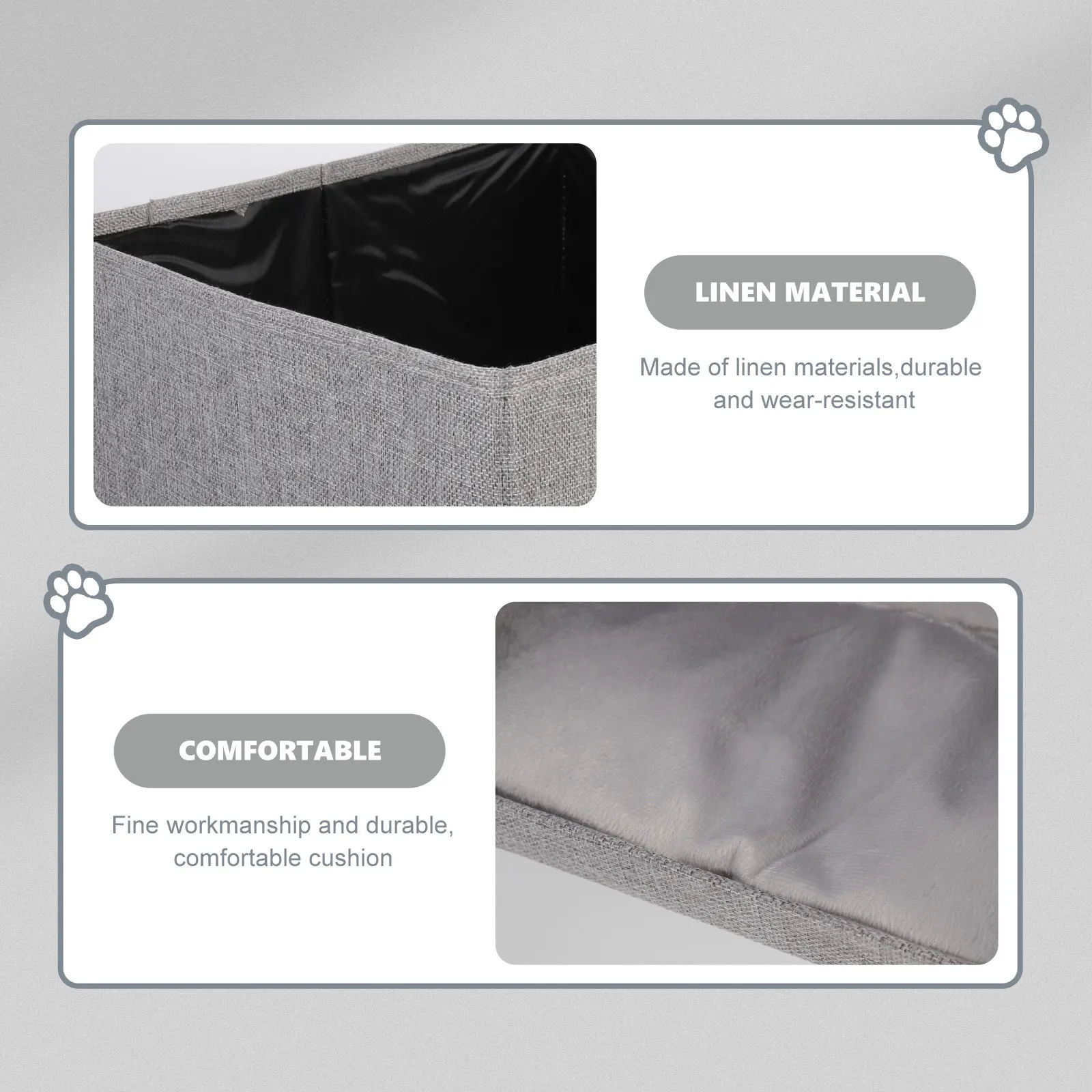 Cat Foldable Breathable Linen Durable Comfortable Indoor Outdoor Multi-Function Pet Sleeping Bed Cat