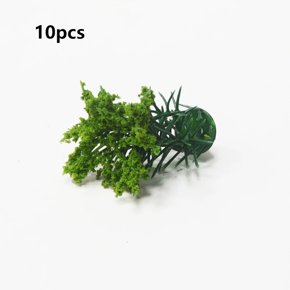 5/10pcs Plastic Miniature Flower Cluster Mixed Colorful Greenery Building Layout Miniature Landscape Simulation Flowers Grass