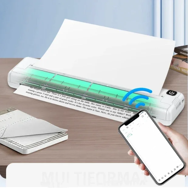 

# For New Arrivals Portable Phone Wireless Document Thermal Printer A4 Size Mobile Wireless BT Connection Mini A4 Thermal Printe