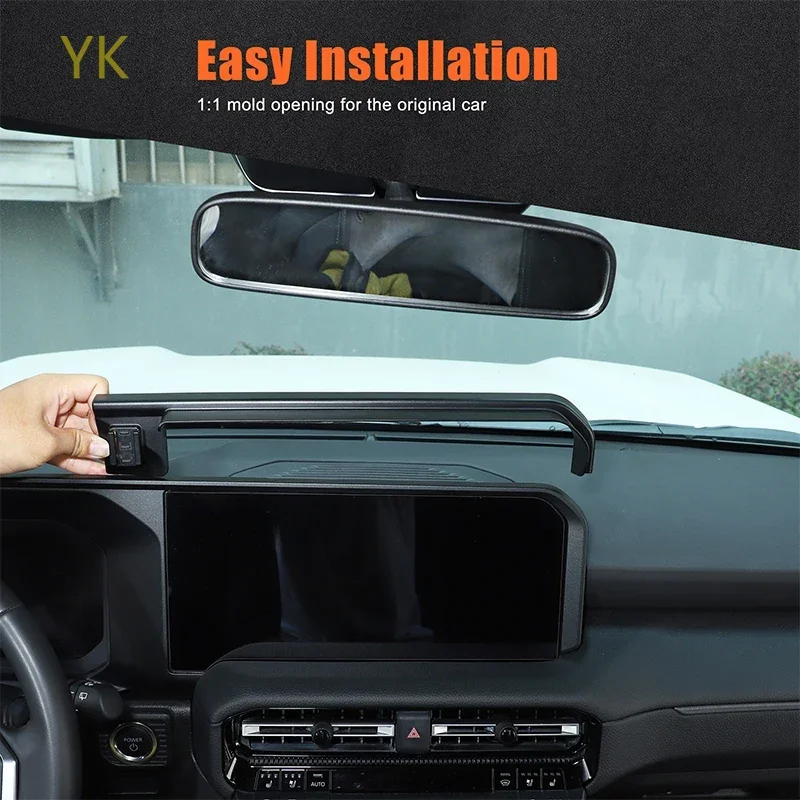 

Для Toyota Land Cruiser Prado 250 LC250 2024-2025 ABS черный автомобильный GPS-навигатор экран солнцезащитный козырек интерьерные автомобильные аксессуары