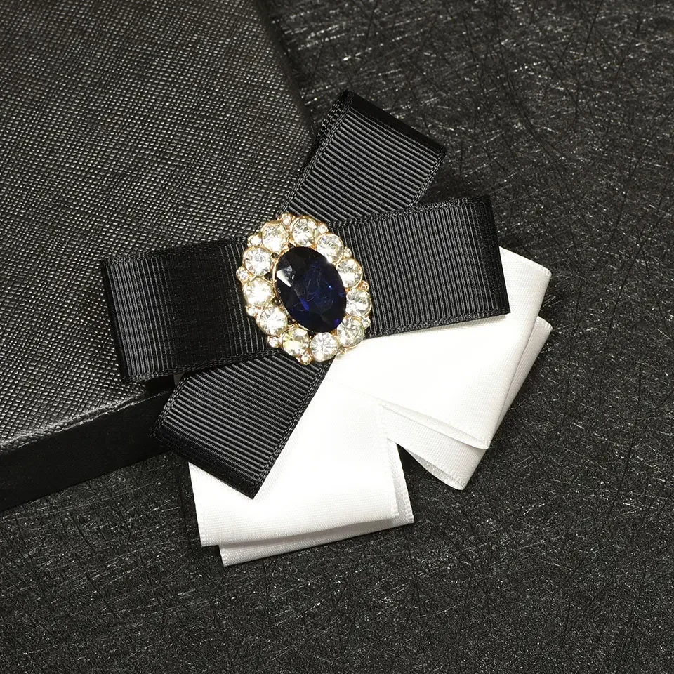 i-Remiel Bowties Bowtie Brooch Flower Metal Fabric Glod Pearl Pins And Brooches Corsage Ladies Broaches Broches Lapel For Women