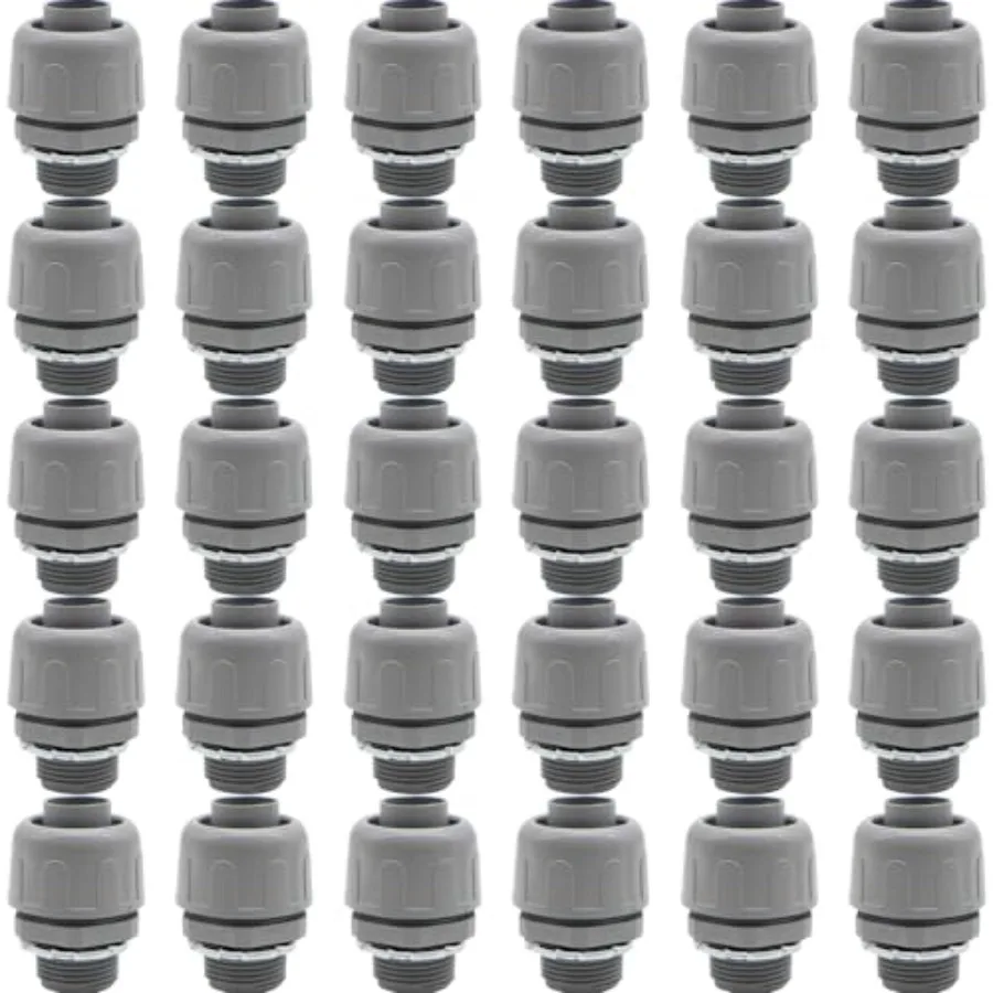 

3/4 ch PVC Liquid Tight Connector Straight, 80 Degree Flexible Conduit Connector, Electrical Conduit Fittgs, FNMC-B UL Listed,