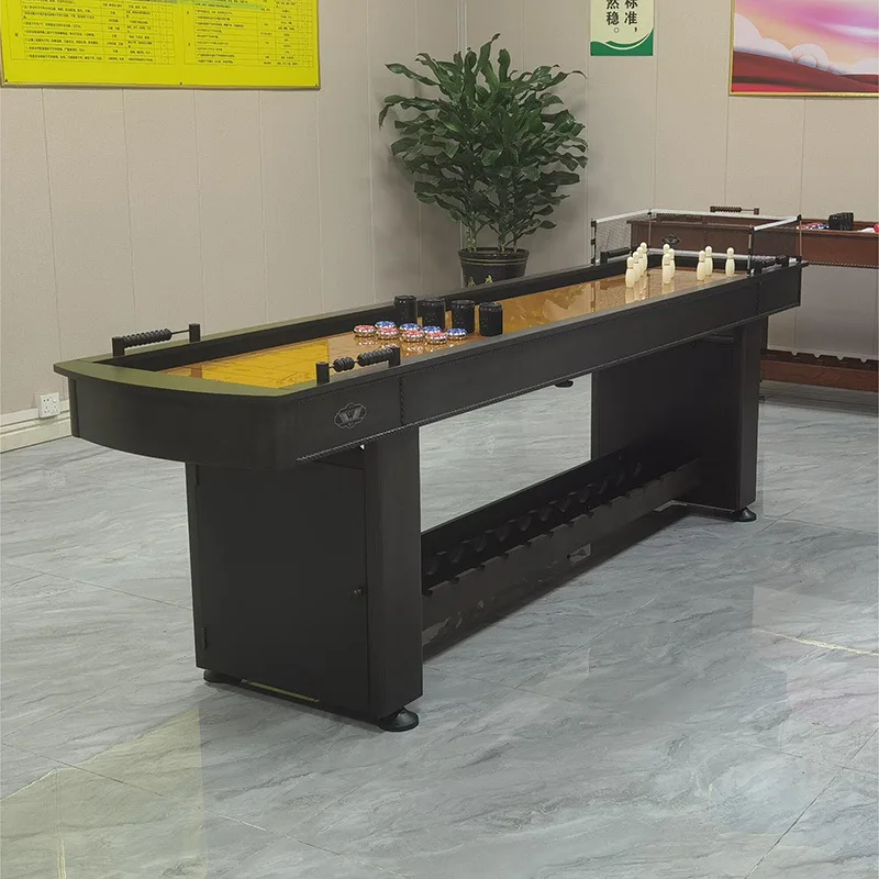Multifunctional shuffleboard table, bowling table, shuffleboard ball
