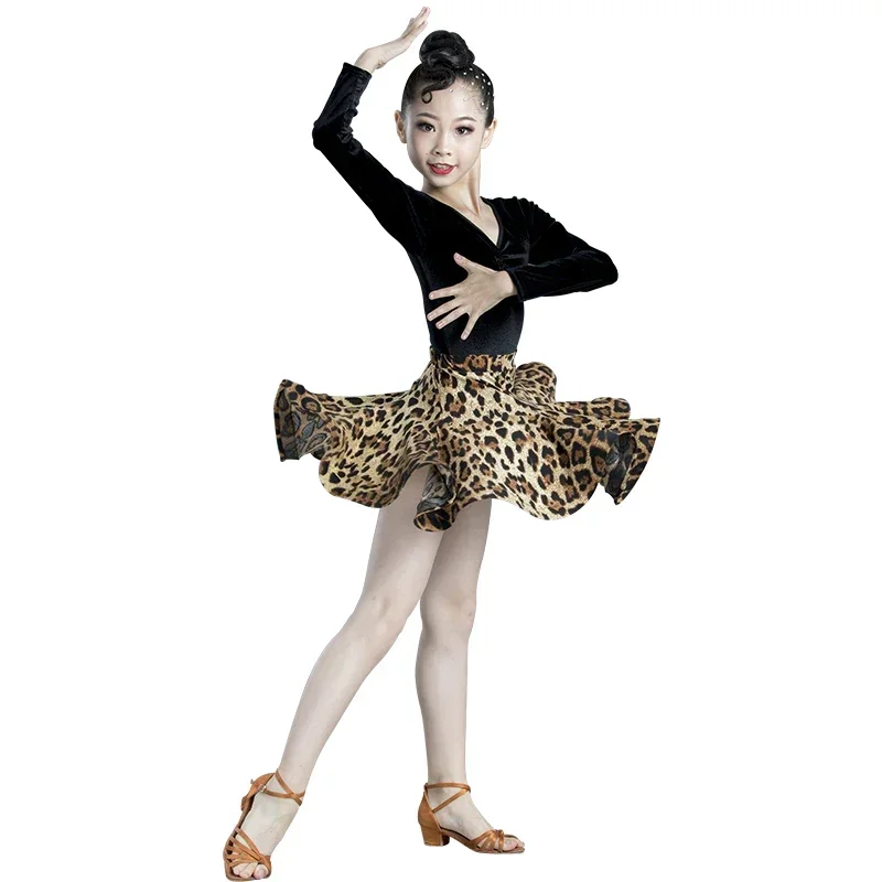 

Children Professional Latin Dance Dress for Girls Ballroom Dancing Dress Rumba Cha Cha Samba Practice Dress Latin Performance