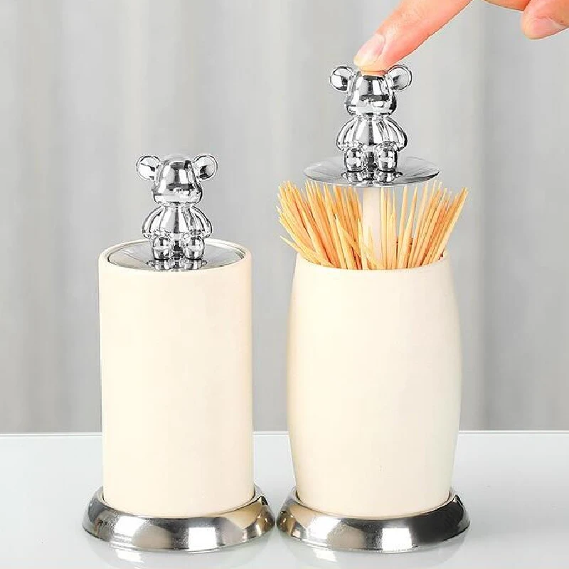 

Hotel Toothpick Jar Automatic Pop-up Toothpick Box Home Stainless Steel Toothpick Box Personality Creative Press Storage Box