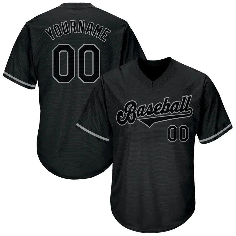 Custom Black Authentic  Baseball Jersey Men and Women Section Shirt 3D Printed Shirt Casual Team Shirts Hip Hop Unisex Tops