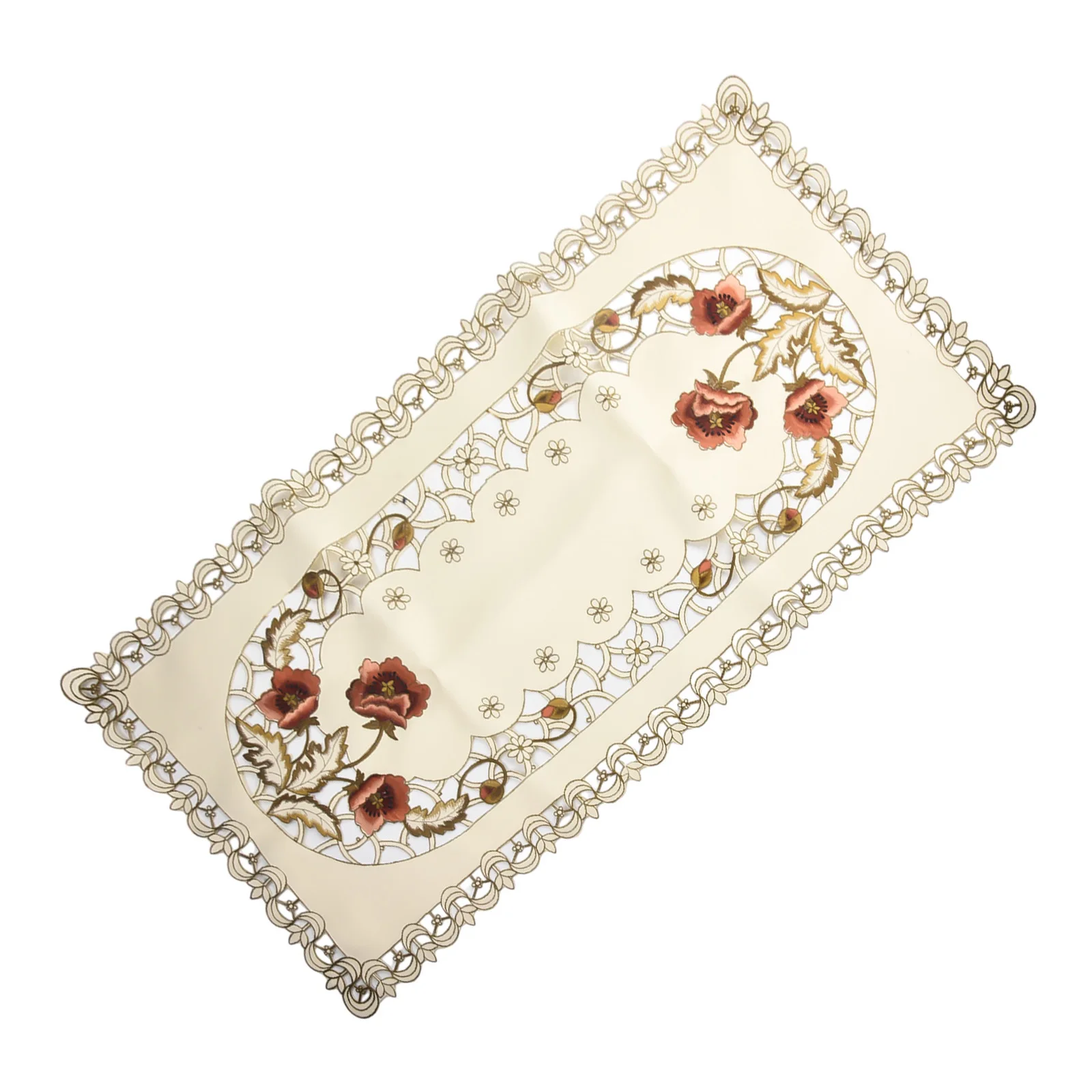 Tablecloth Rectangle Europe Embroidered Table Dining Table Cover Elegant Round Table Cloth Flower Lace Dressing Tv Dust Cover