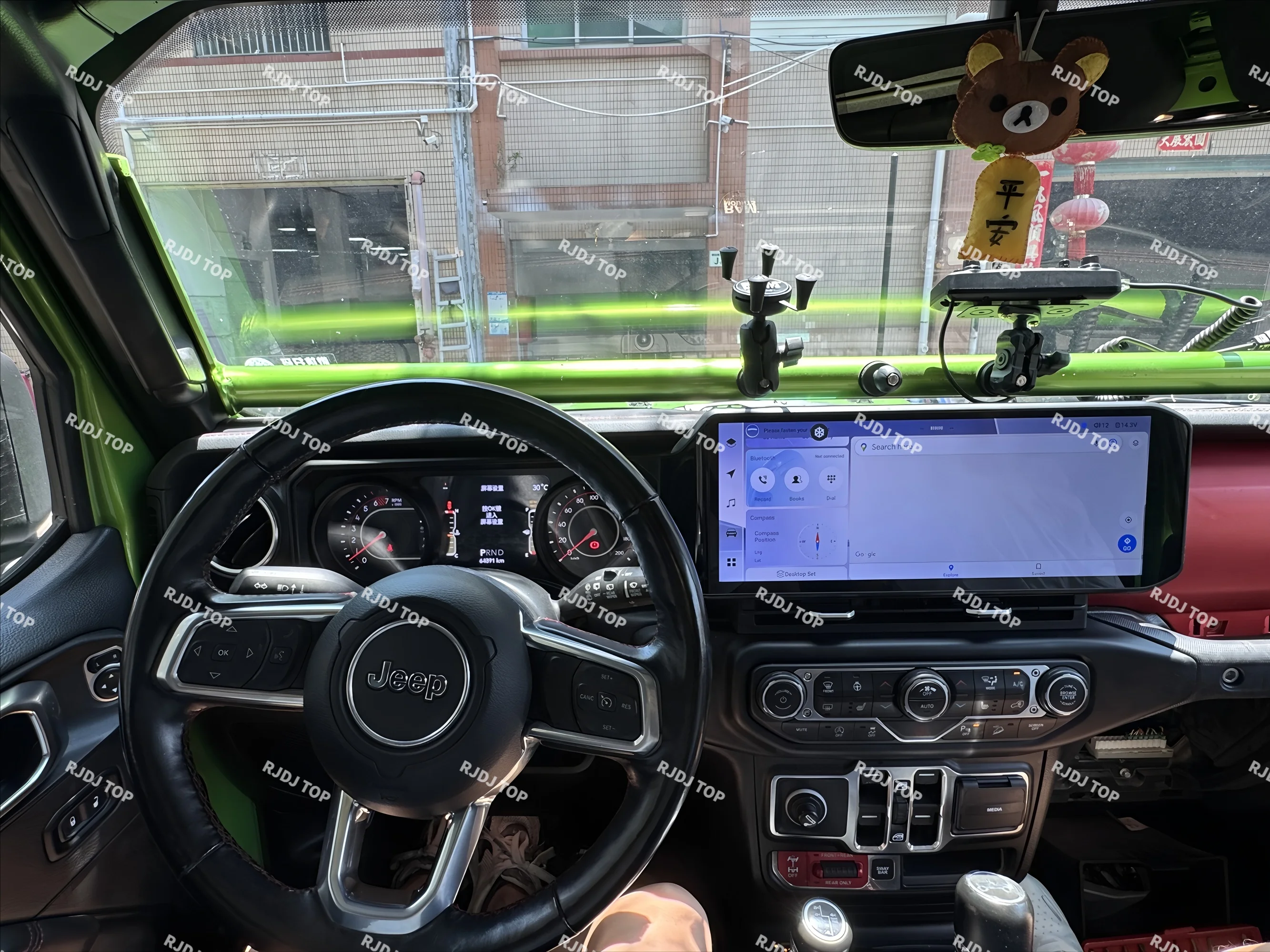15 " Autoradio لسيارة جيب رانجلر JL 2018 2019 2020 2021 المصارع راديو السيارة الوسائط المتعددة مشغل فيديو GPS نافي Carplay رئيس وحدة