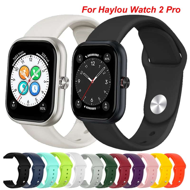 20mm 22mm Silicone Watchband For Haylou Watch 2 Pro GST GST Lite Sport Strap For Haylou Solar 5/Plus RT3 RT2/RS4/RS4 Plus/RS S8