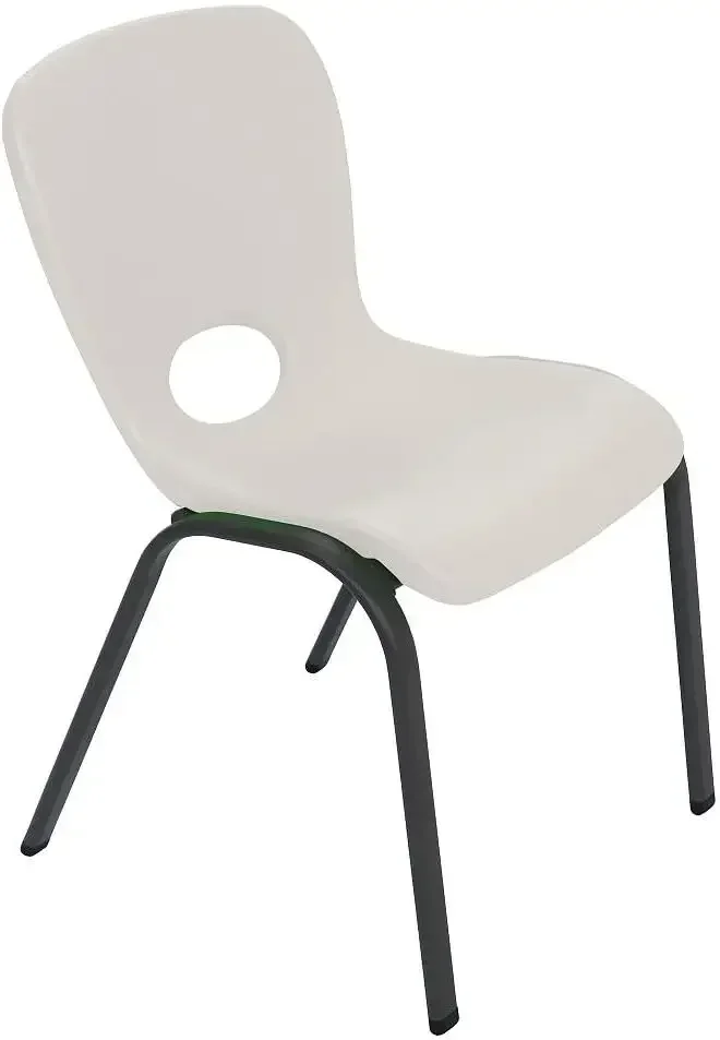 Kids Stacking Chair, Almond