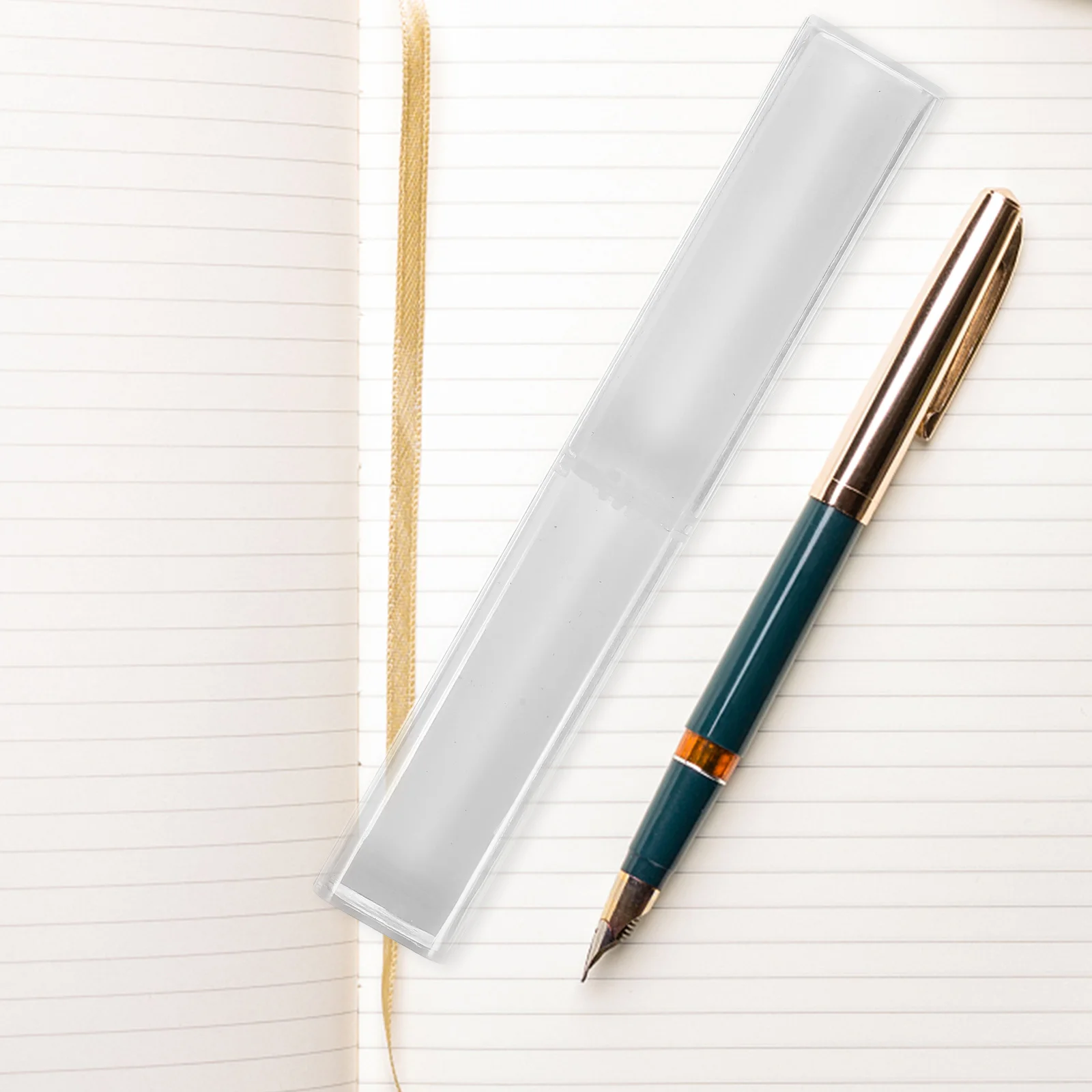 

12Pcs Clear Pencil Box Reusable Plastic Pen Container Simple Stylish Case for Storing Pens Pencils Ideal Gift Packaging Box