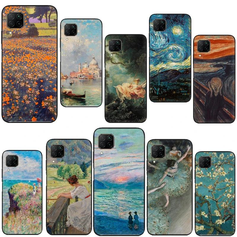 Iconic Painting Famous Art Case For Huawei P60 P40 P20 P30 Pro Nova 5T 9 P Smart Honor X8 X9a 50 70 Magic 5 Lite Cover