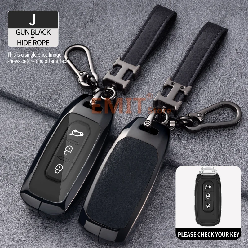 Zinc Alloy Car Key Case for  Ford Territory EV EcoBoost S350 Yuhoo 7 8 Transit Custom Equator Remote Cover Shell Accessories