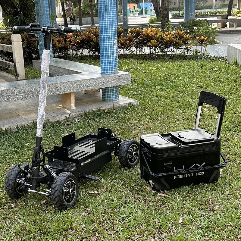 Fishing guy special electric vehicle scooter outdoor fishing equipment truck four-wheeled electric scooter camper truck pulling