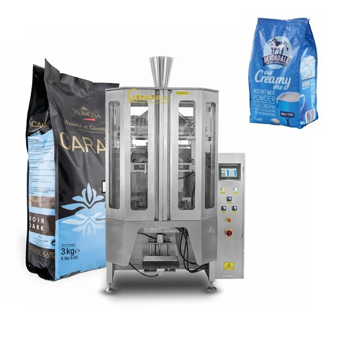 Automatic Coffee Bean Coffee Powder Linear Weigher Pack Machine Quad Seal Bag Vertical Form Fill Seal Packing Machine