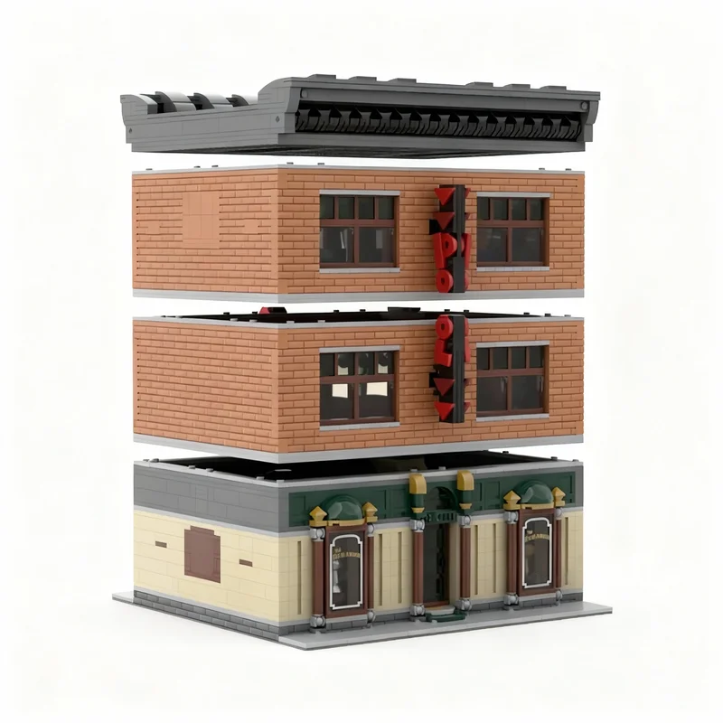 3739pcs MOC The Highlander Pool Games Modular Streetscape Model Building Blocks Toys Architecture Christmas Gift Idea Brick