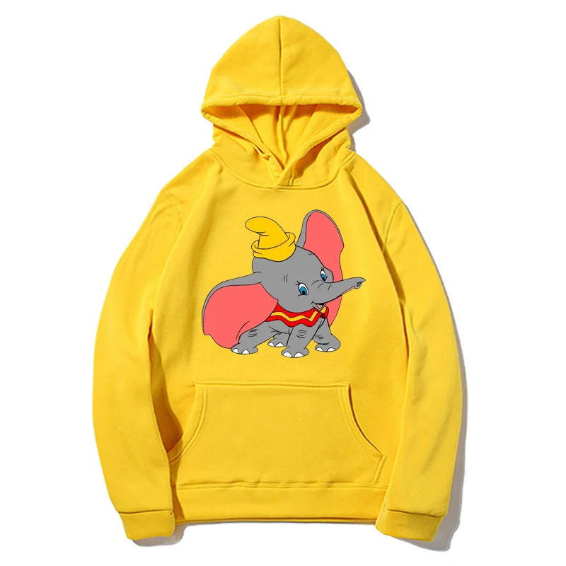 Disney Dumbo einfarbige Taschen Top 2021 Casual Fashion Kapuze Grafik Hoodies Pullover Mann Kleidung Frühling Herbst Frauen