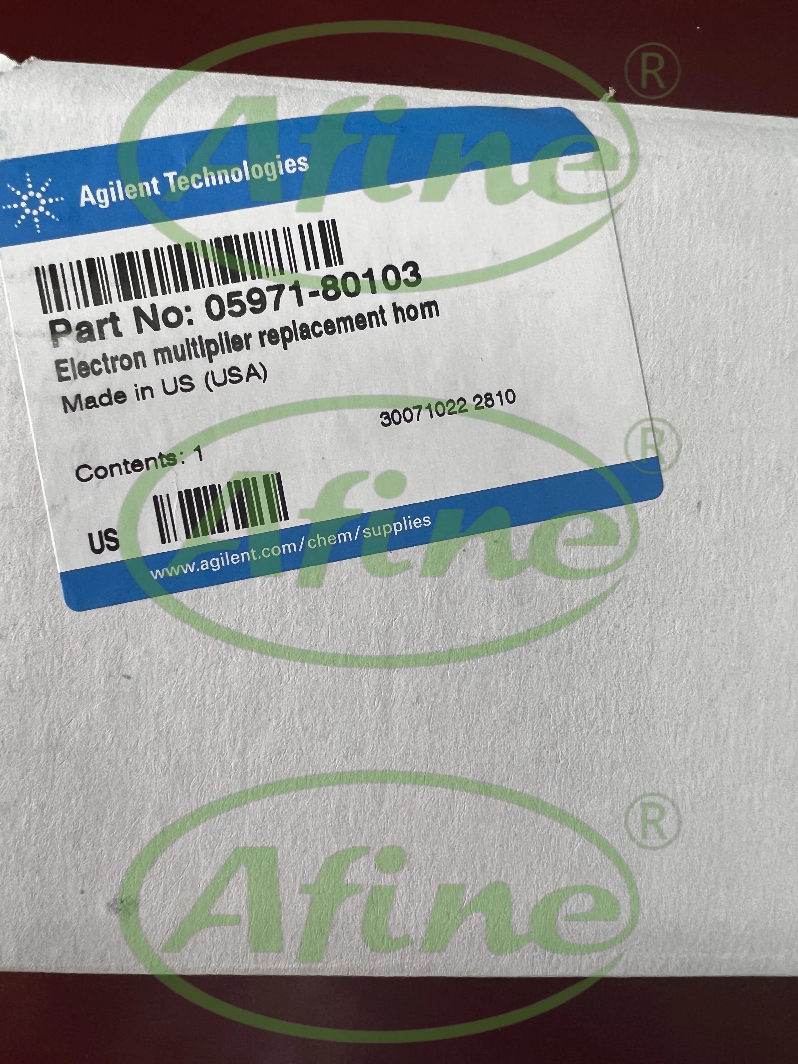 AFINE Agilent Repair Parts,05971-80103,Electron multiplier horn, straight