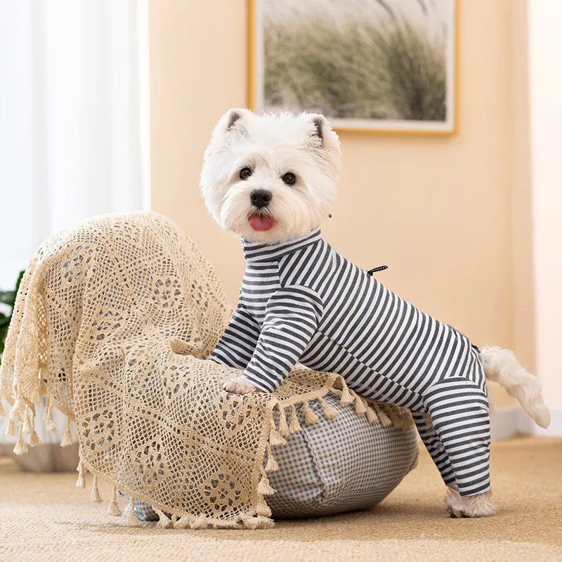 New Arrival Autumn & Winter Dog Clothes, Warm 4-Leg Suit with Full-Coverage Belly for Small Medium Breeds, Poodle Schnauzer