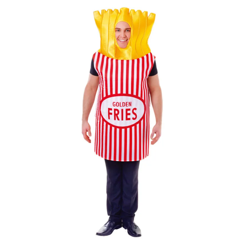 

Halloween Cosplay Carnival Fun Food Party Costumes French Fries Clothing