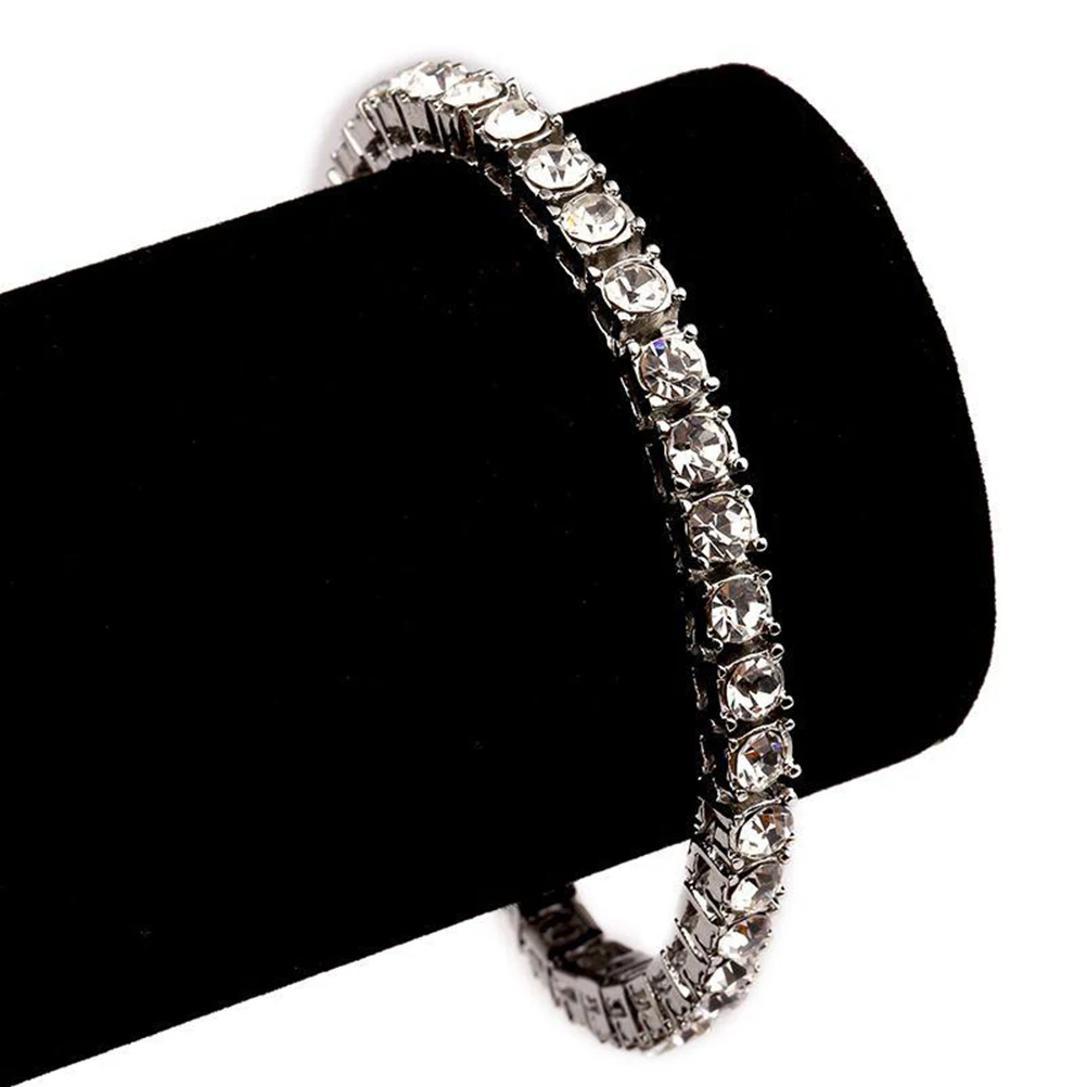 

Silver Necklace for Women Chain Rhinestone Choker Applique Necklaces Hiphop Jewelry Crystal