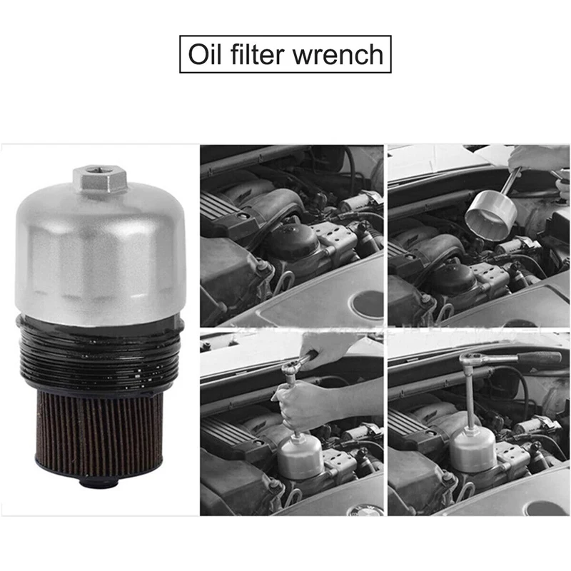 Oil Filter Wrench Cap Housing Tool Remover 16 Flutes 86mm For Car BMW & Volvo Repair Sleeve