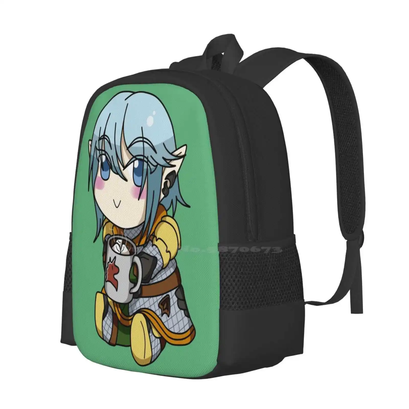 Bitty Haurchefant-mochila escolar con diseño de patrón de moda, bolso para portátil de viaje, Final Fantasy 14, Final Fantasy, fourtiv.ff14