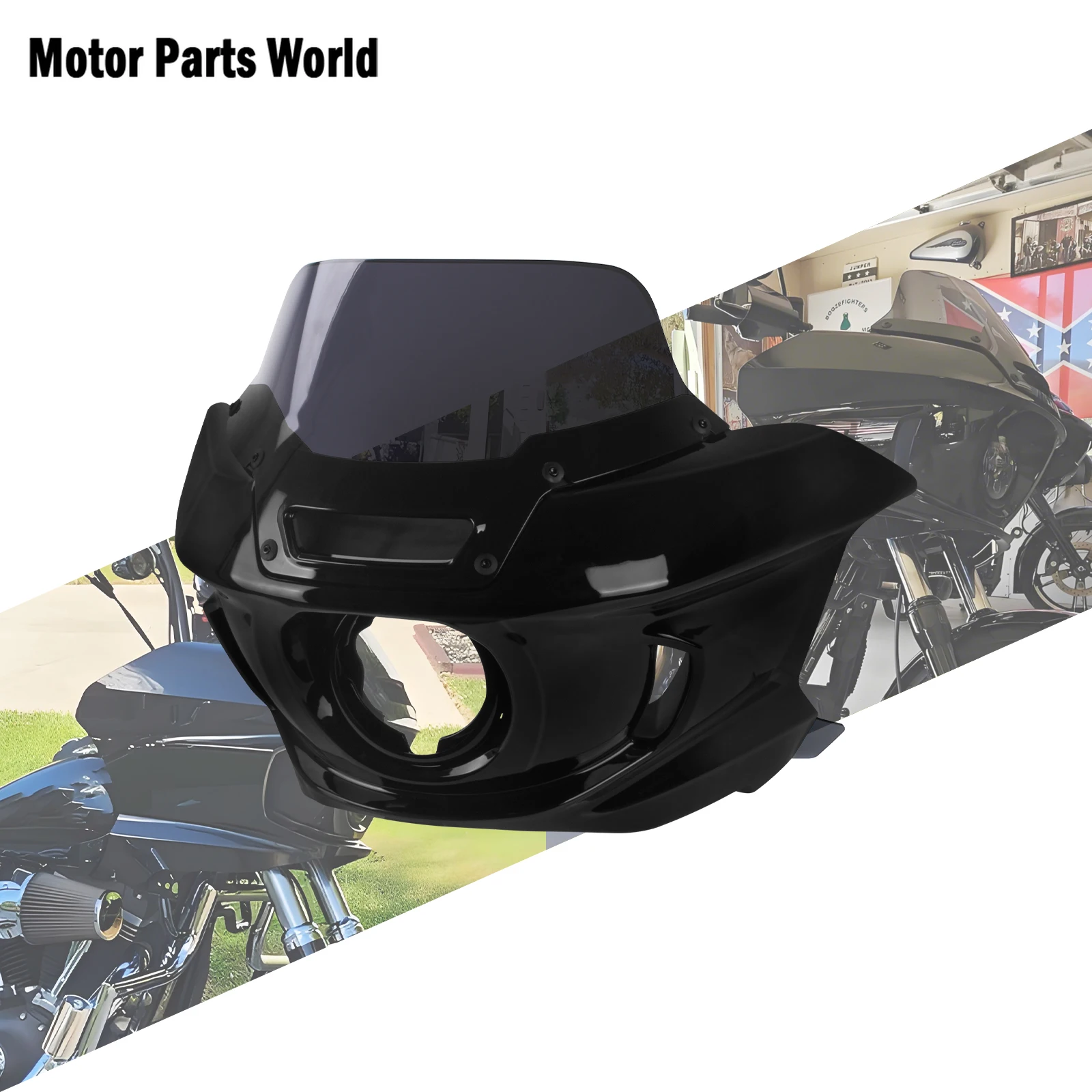 

Motorcycle Headlight Fairing Cover Front Headlamp Windscreen Windshield Cover For Harley Dyna 06-2017 Low Rider Street Bob FLD