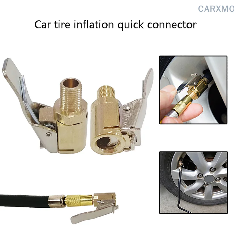 Portable Car Tire Air Inflator Hose Inflatable Pump Connection Locking AirChuck   Clamp Connector Adapter Car Accessories Compre