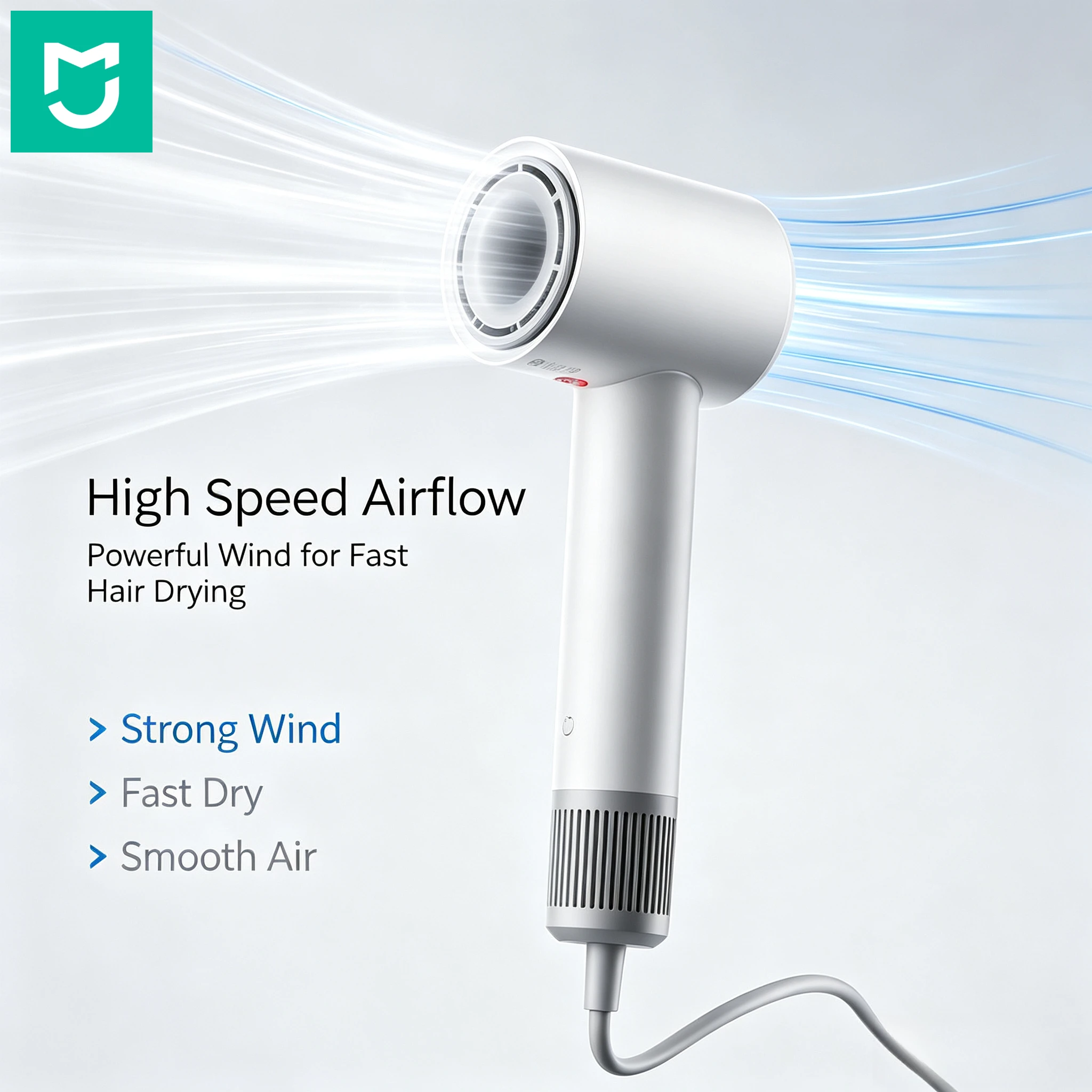 Mijia High Speed Hair Dryer H501 SE 110000RPM Negative Ions Lightweight Fast Drying Blow Dryer Home Travel Use