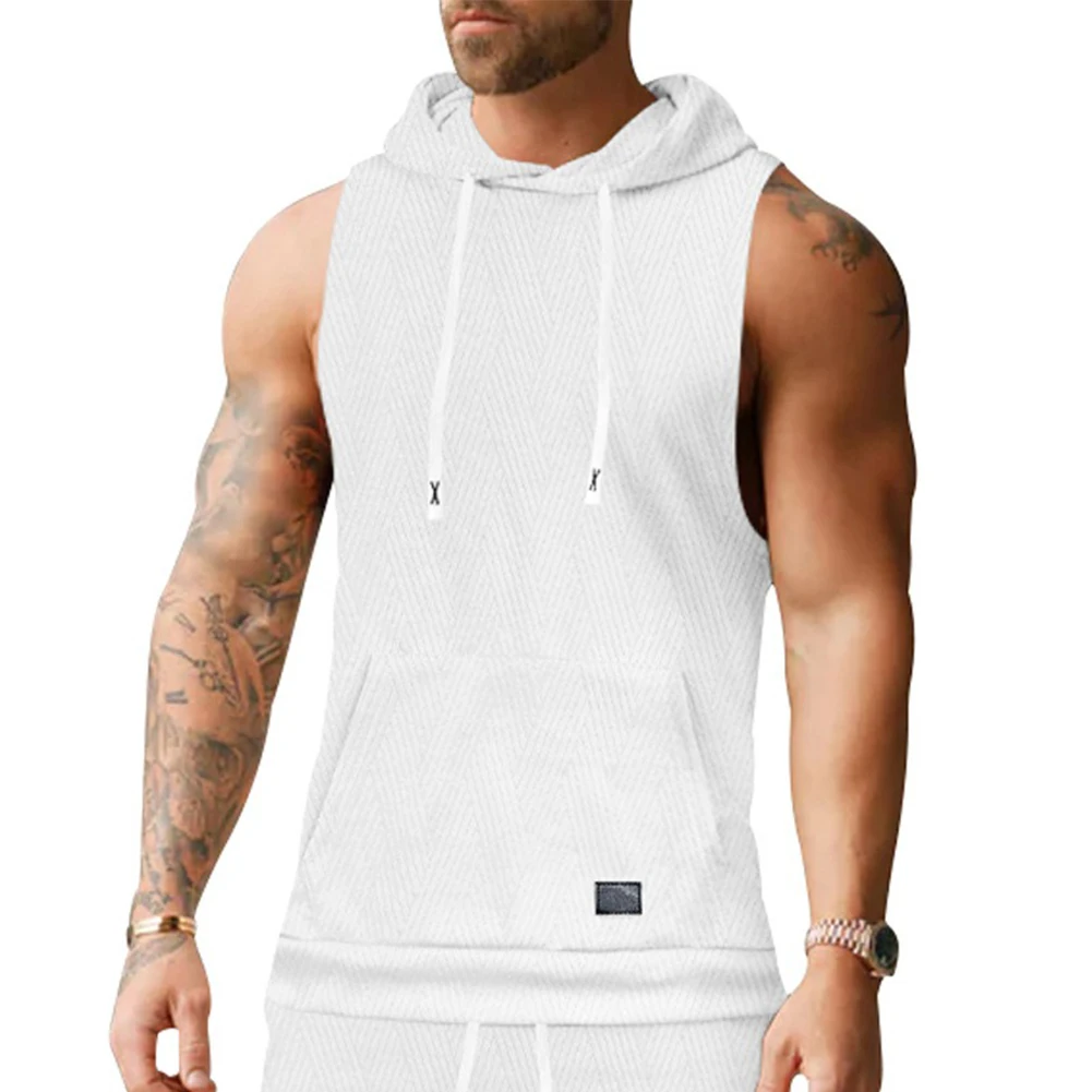 

Mens Sleeveless Top Holiday Men's T Shirt T Shirt Regular Regular Length Sleeveless Slight Stretch Solid Color