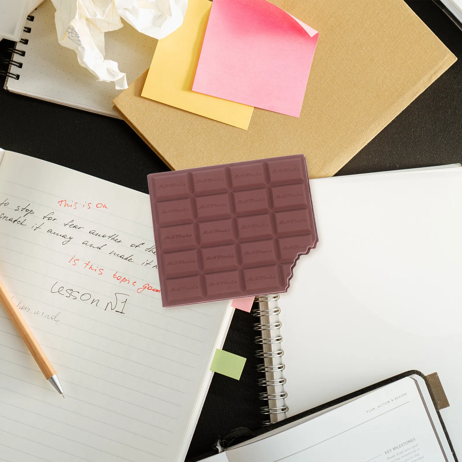 2Pcs Scented Chocolate Style Multi Brown Premium Paper for Quick Notes Messages At Work School