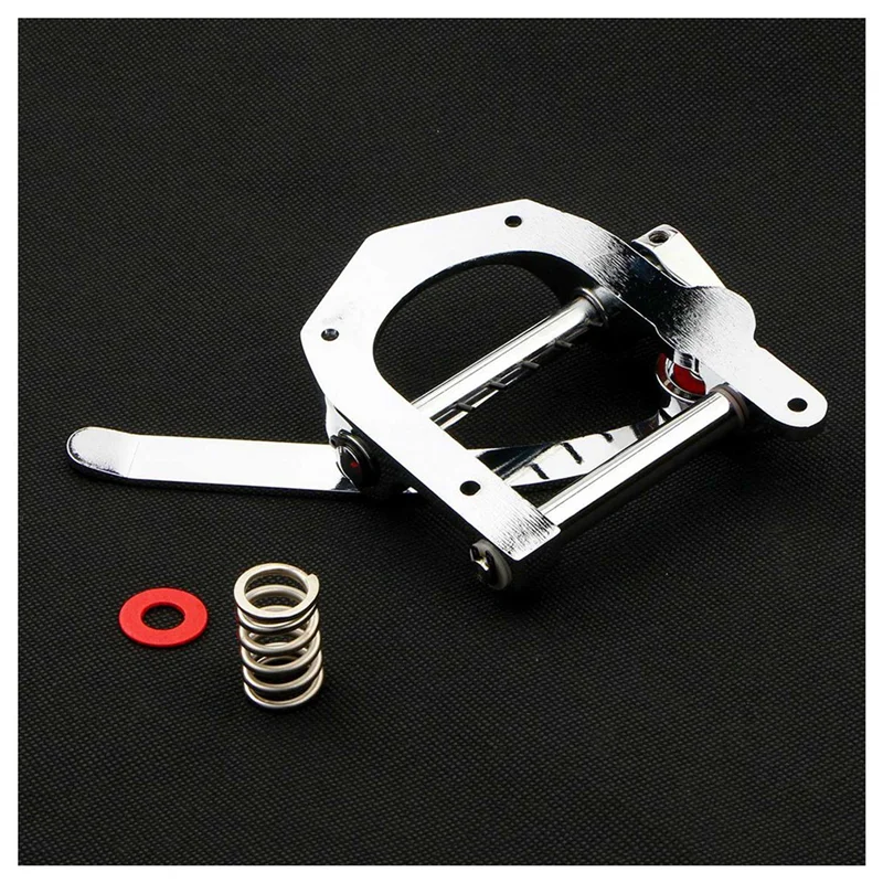 

Y67A-4X Guitar Vibrato Tailpiece Tremolo Flat Top Body Tremolo Unit Vibrato Bridge For Tele, SG, LP, (Silver)