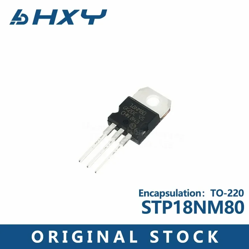 

5PCS The STP18NM80 package is a TO-220 n-channel MOSFET field-effect triode