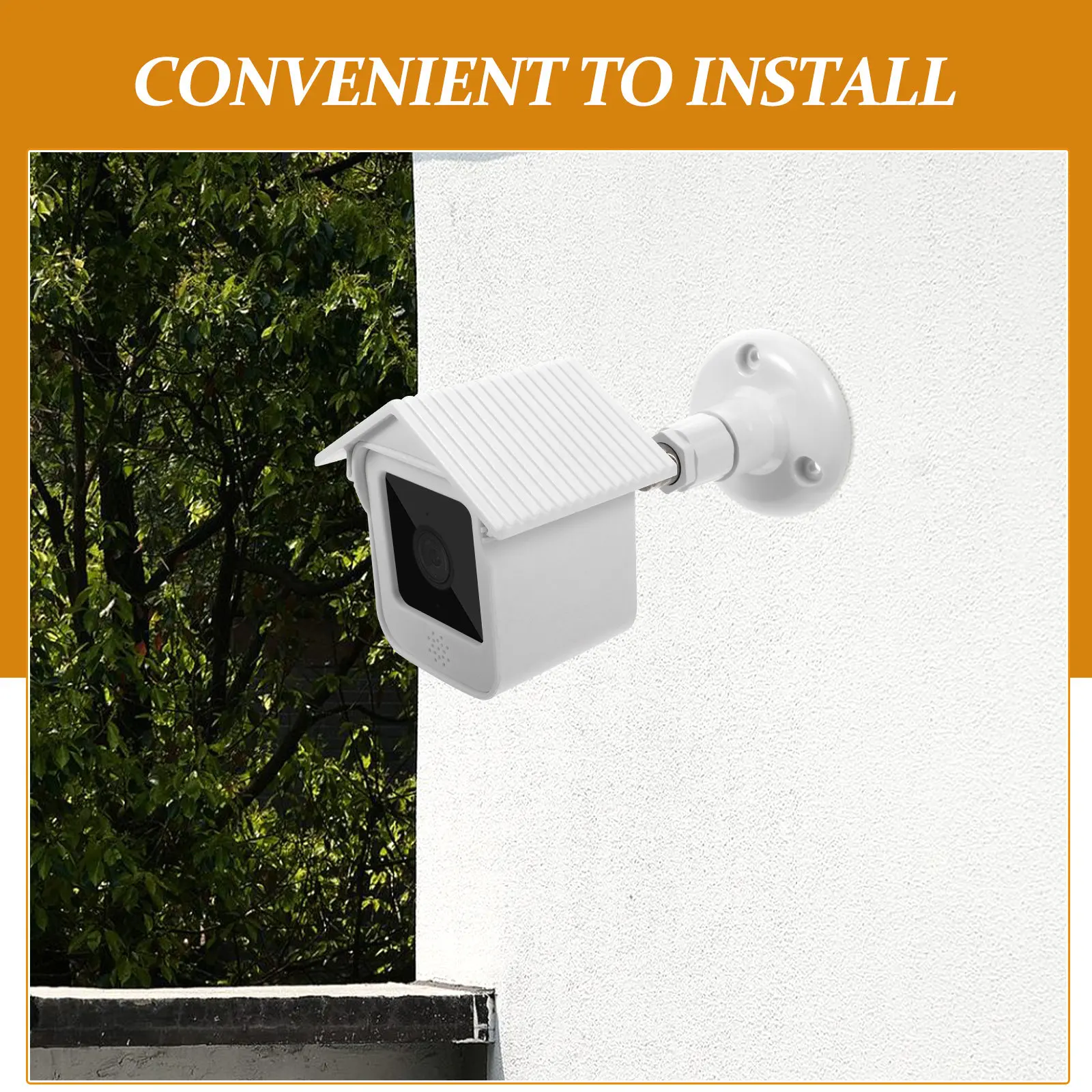 

1 комплект защитных чехлов для уличных камер, водонепроницаемые пластиковые солнцезащитные чехлы для настенных камер видеонаблюдения, аксессуар для дома