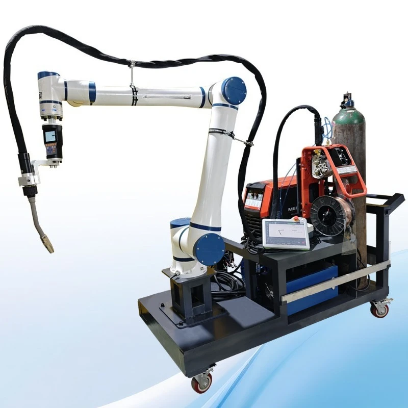Mobile portable welding collaborative robot cart easy to operate intelligent wheeled trolley workstation