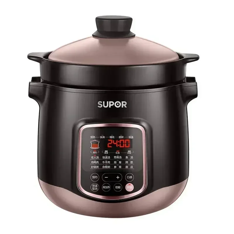 Home Slow Coocker Cooker Electric Multicooker Soup Pot Multifunction Ceramic Crock Stew Cooking CookersPan Multi Cookware